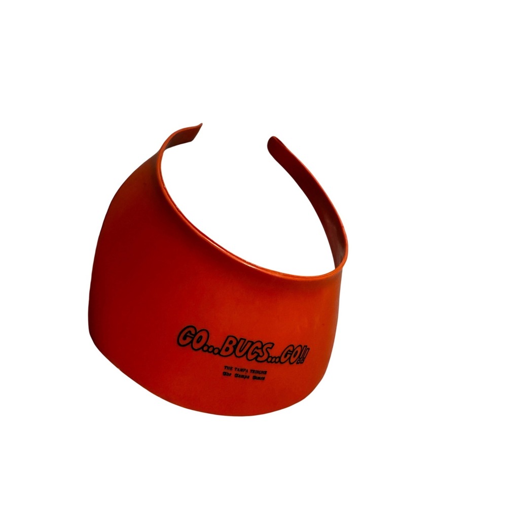 Vintage‎ Orange Plastic Sun Visor Go Bugs Go Tampa Tribune Times Clip On Hat